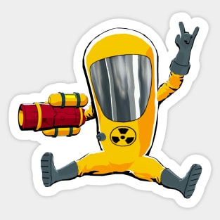 Gary the Hazmat Scientist Sticker